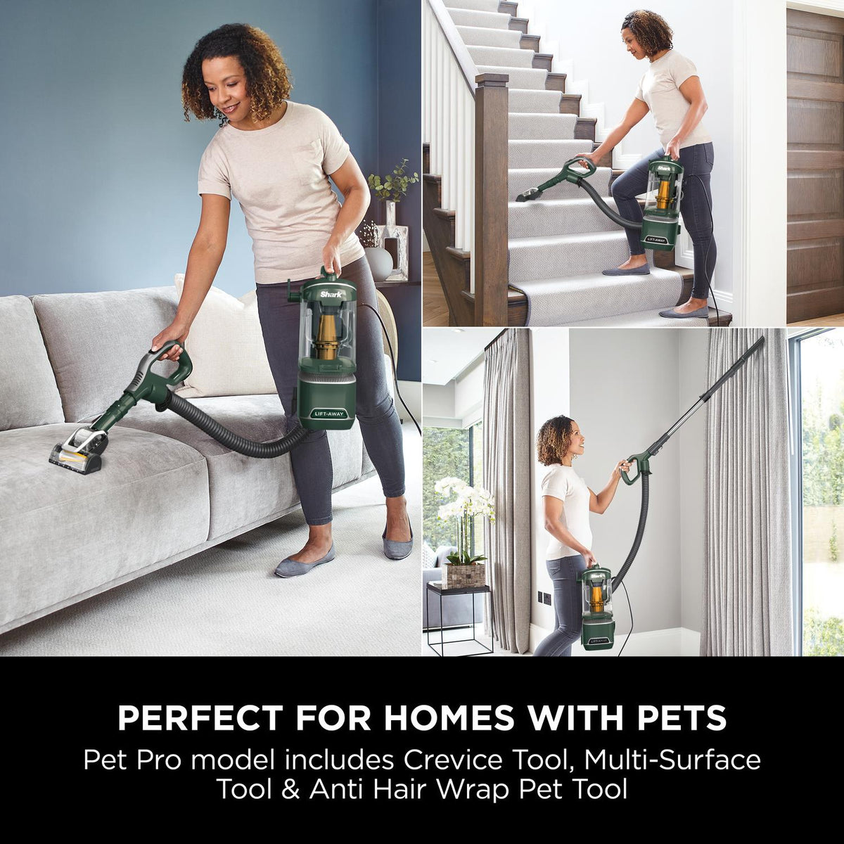 Shark NZ691UKT Anti Hair Wrap Upright Vacuum Cleaner with Lift-Away - Porsche Green