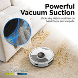 Shark RV2620WAUKWH Matrix Plus 2 in 1 Self Empty Robot Vacuum & Mop - 110 Minutes Run Time - White/Silver