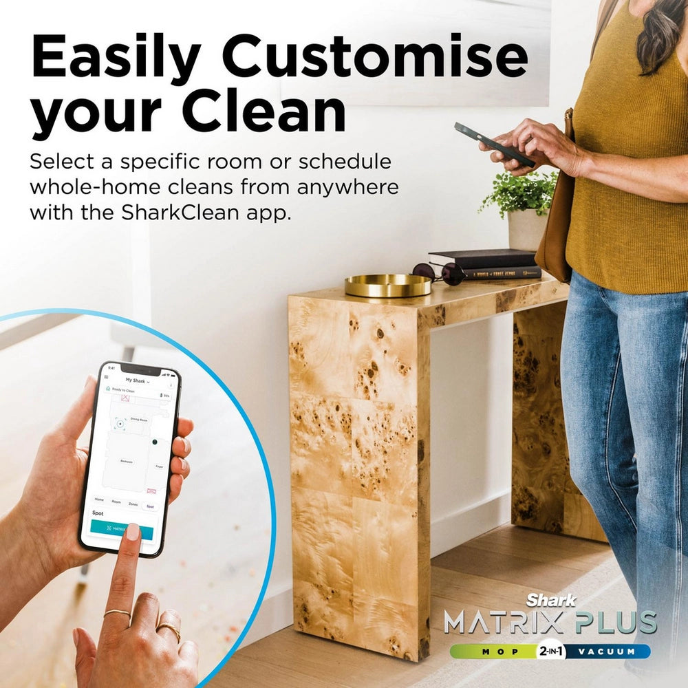 Shark RV2620WAUKWH Matrix Plus 2 in 1 Self Empty Robot Vacuum & Mop - 110 Minutes Run Time - White/Silver