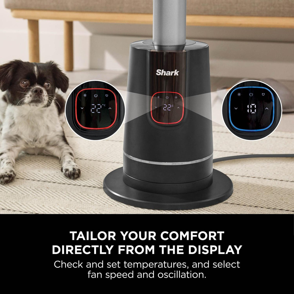 Shark TH200UK Fan & Heater - Charcoal