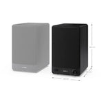 Sharp RPTT100CPSS30 Pair of Wireless Bookshelf Speakers with Automatic Bluetooth Turntable - Black