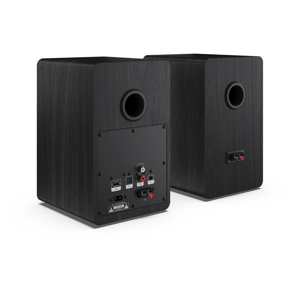 Sharp RPTT100CPSS30 Pair of Wireless Bookshelf Speakers with Automatic Bluetooth Turntable - Black
