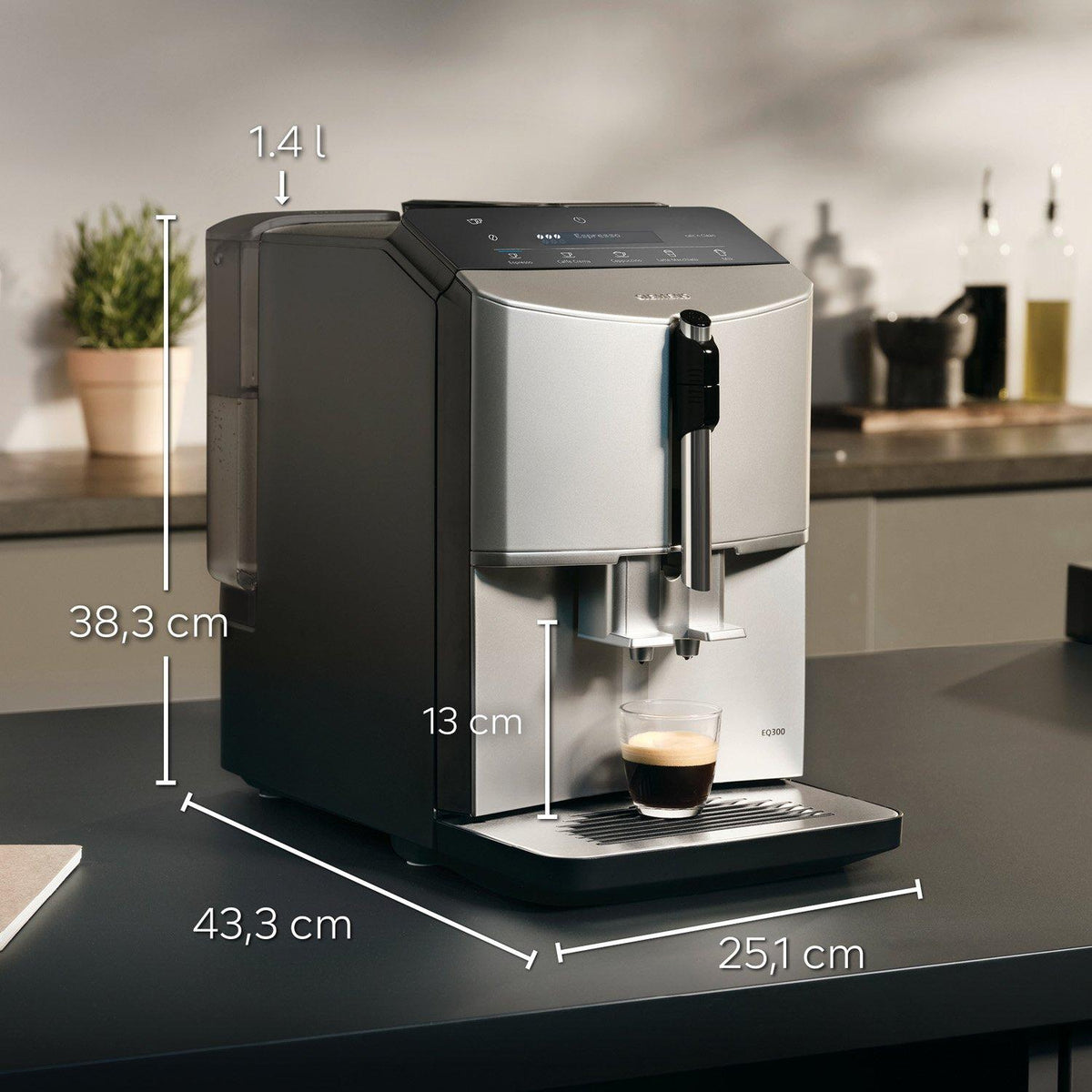 Siemens TF303G07 Freestanding Coffee Machine - Inox Silver Metallic