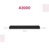 Sony HTA3000 Soundbar | 3.1ch Dolby Atmos and DTSX, black