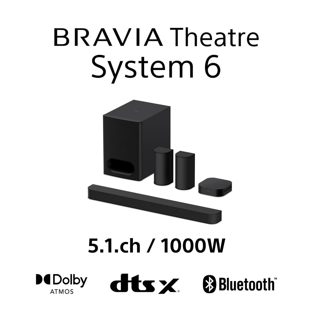 Sony HTS60.CEK 5.1ch BRAVIA Theatre System 6 Dolby Atmos® Home Theatre System - Black