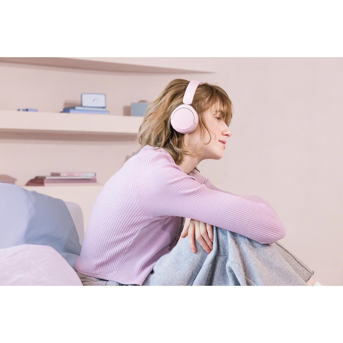 Sony WHCH520P.CE7 Wireless Bluetooth Over ear headphones - Pink