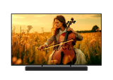 Sony Bravia 5 TV with the stand/legs in the wide position and set high to allow a soundbar to be placed below the screen