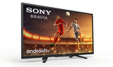 Sony Bravia KD32W800P1 at a side view showing football and brand logos