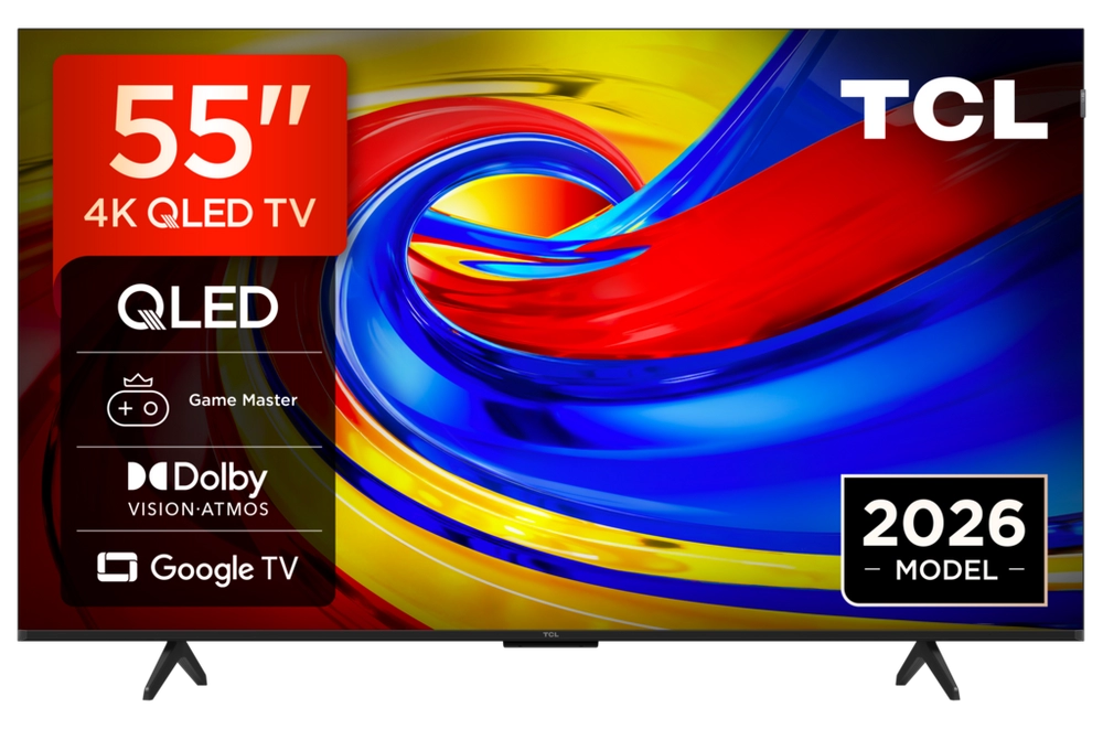 TCL 55P7L-UK 55" 4K HDR QLED Direct LED Google TV - Black