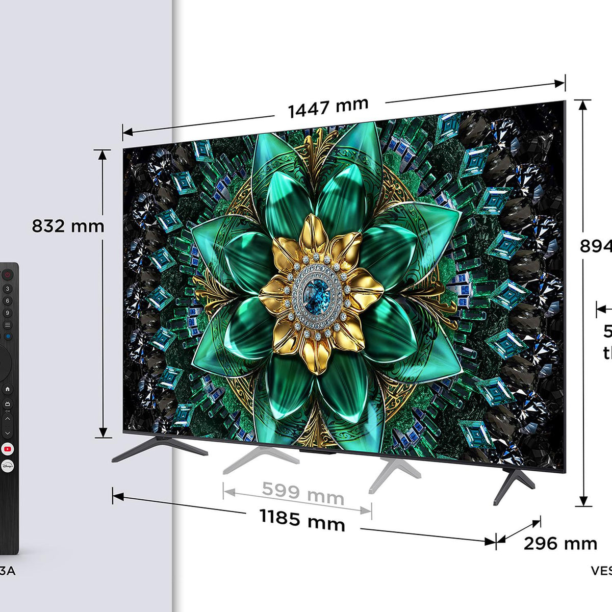 TCL 65Q6C-UK 65" 4K QD-Mini LED UHD Smart Google TV