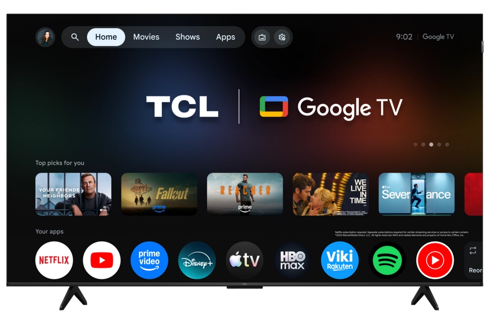 TCL 75P7L-UK 75" 4K HDR QLED Direct LED Google TV - Black