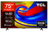 TCL 75P7L-UK 75" 4K HDR QLED Direct LED Google TV - Black