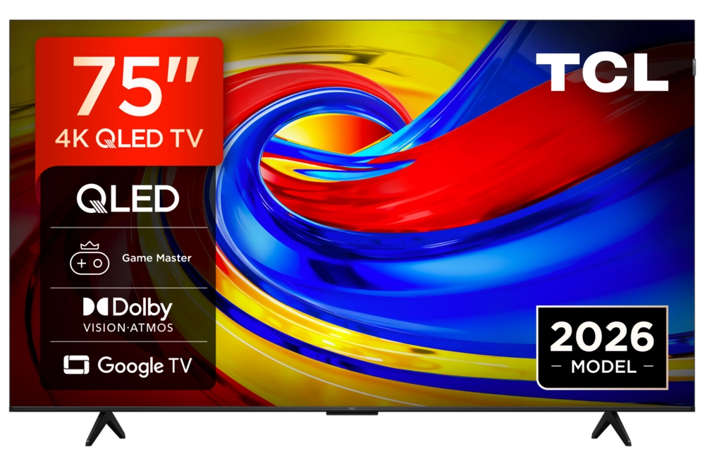 TCL 75P7L-UK 75" 4K HDR QLED Direct LED Google TV - Black