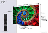 TCL 75RM7L-UK 75" 4K Ultra HD RGB MINI LED Google TV - Black
