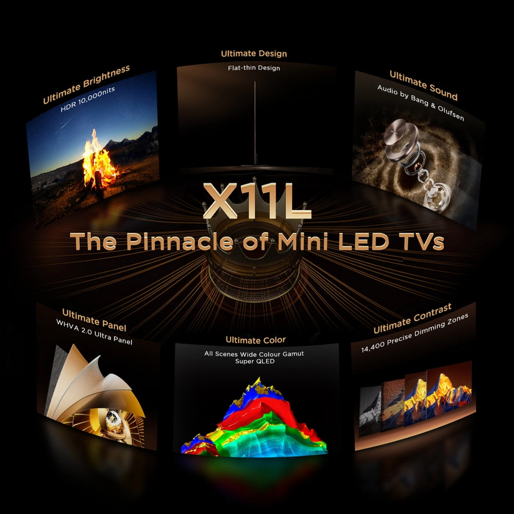 TCL 85X11L-UK 85" 4K Ultra HD SQD MINI LED Google TV - Black