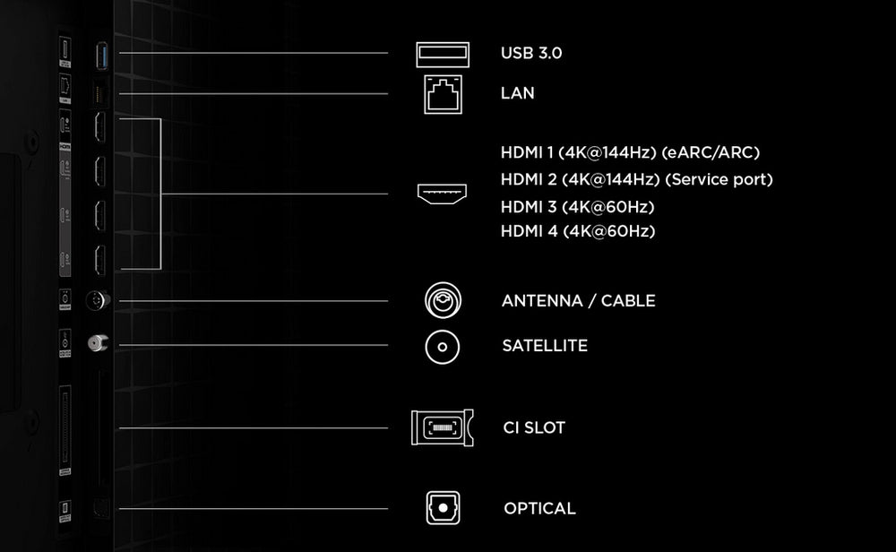 TCL 98A400U-UK 98" QD-MINI LED TV - Black