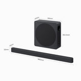 TCL A65-UK 3.1.2ch Soundbar with wireless subwoofer, Audio by Bang & Olufsen, Dolby Atmos - Black