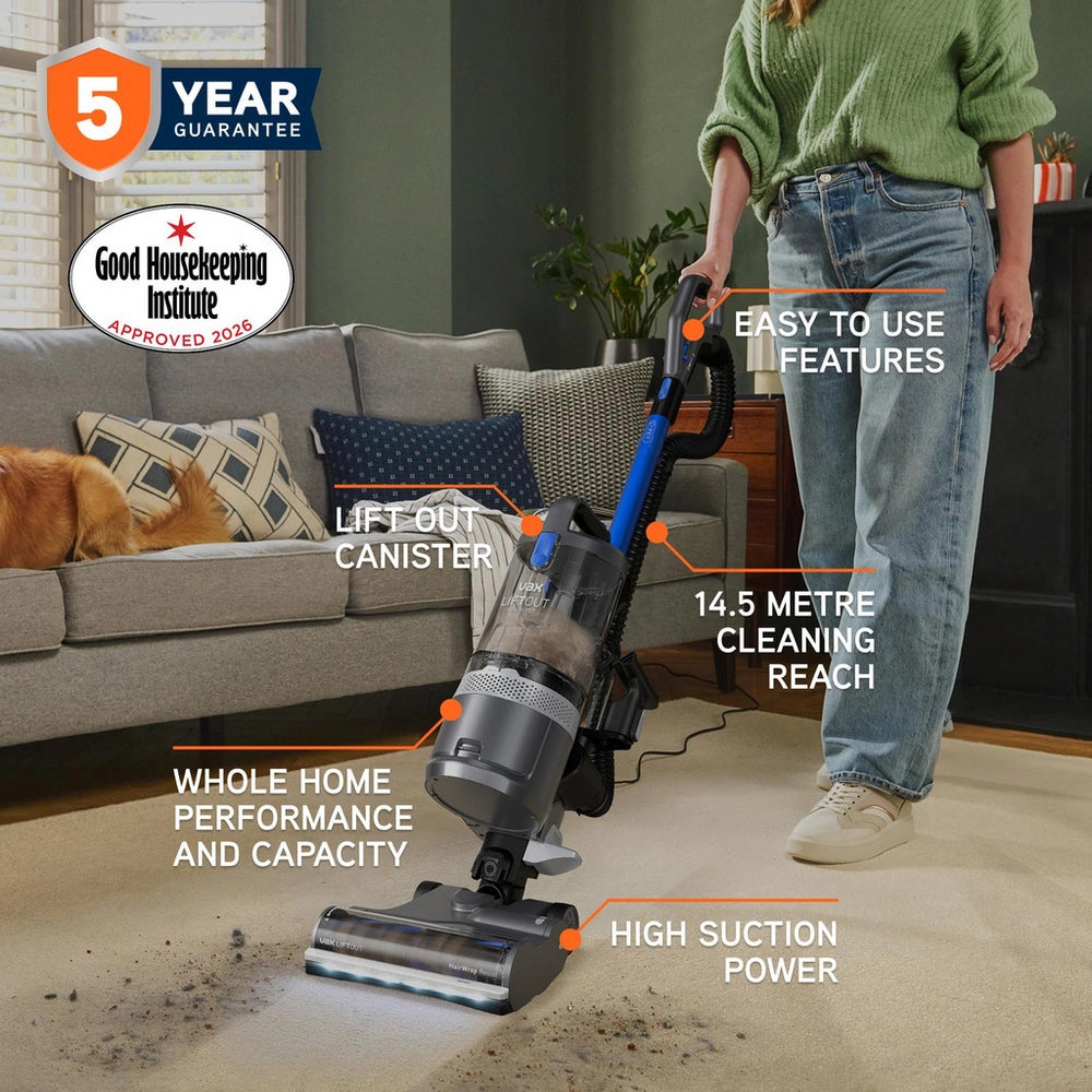 Vax CDUP-LOXR LiftOut Reach Pet Upright Vacuum - Graphite / Blue