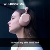 Sony WH1000XM6 | Flagship Noise Cancelling Headphones - Sand Pink