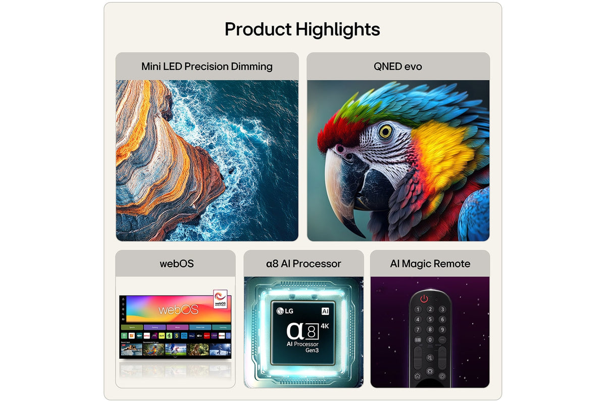 LG 50QNED87B6A.AEK 50" 4K QNED evo AI Smart TV